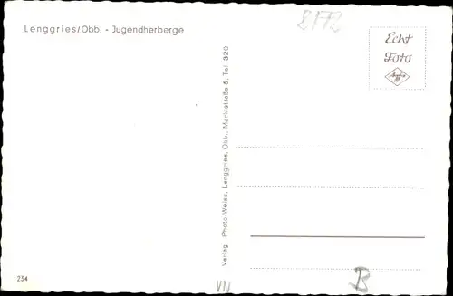 Ak Lenggries in Oberbayern, Jugendherberge, Waschraum, Speiseraum, Treppenhaus