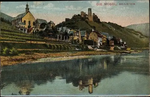 Ak Beilstein an der Mosel, Panorama