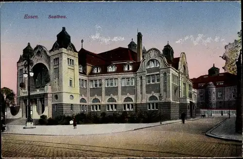 Ak Essen im Ruhrgebiet, Saalbau, Außenansicht