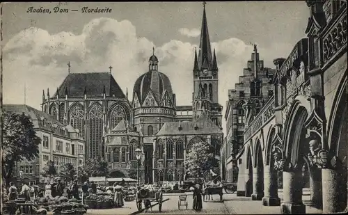 Ak Aachen in Nordrhein Westfalen, Dom-Nordseite
