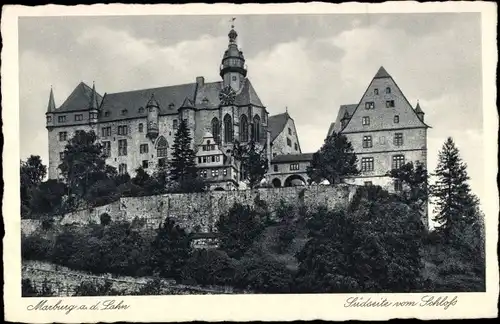 Ak Marburg an der Lahn, Südseite vom Schloss