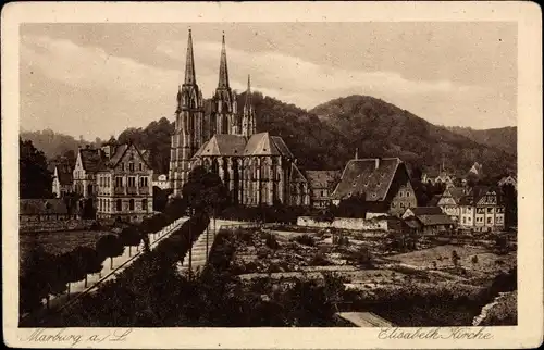 Ak Marburg an der Lahn, Elisabeth-Kirche