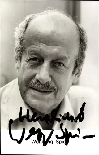 Ak Schauspieler und Regisseur Wolfgang Spier, Portrait, Autogramm