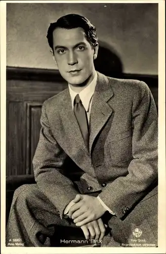 Ak Schauspieler Hermann Brix, Portrait