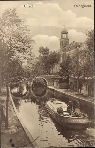 Ak Utrecht Niederlande, Oudegracht