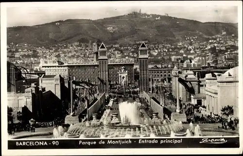 Ak Barcelona Katalonien Spanien, Parque de Montjuich