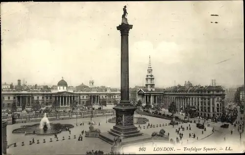 Ak London City England, Trafalgar Square