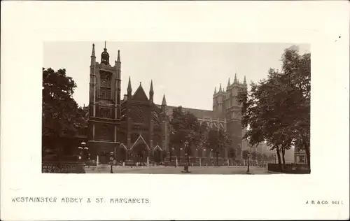 Ak Westminster London City, Westminster Abbey and St. Margarets