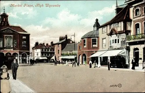 Ak High Wycombe Buckinghamshire England, Market Place