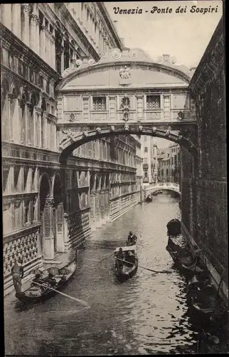 Ak Venezia Venedig Veneto, Ponte dei Sospiri, Seufzerbrücke