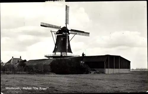 Ak Westbroek Utrecht Niederlande, Molen De Kraai