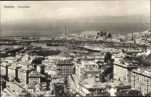 Ak Genova Genua Liguria, Panorama