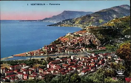 Ak Ventimiglia Liguria, Gesamtansicht