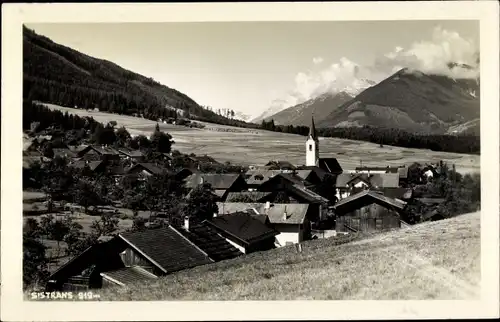 Ak Sistrans in Tirol, Panorama, Kirchturm