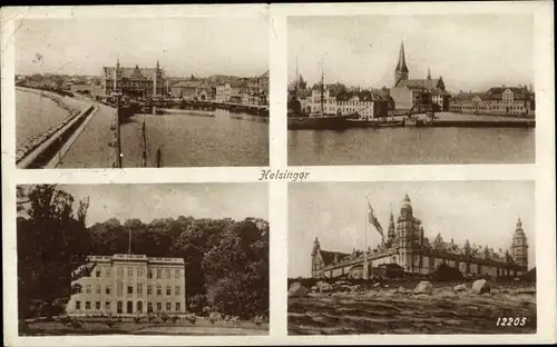 Ak Helsingør Helsingör Dänemark, Kronborg Slot, Schloss, Teilansichten