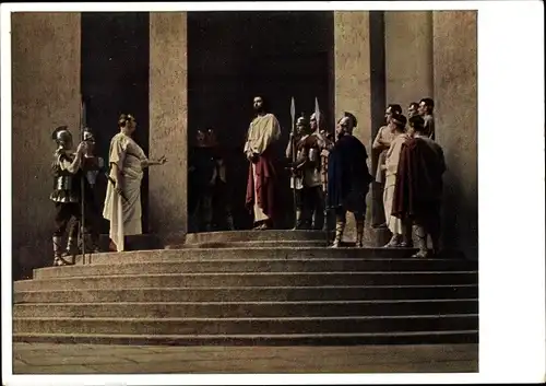 Ak Oberammergau in Oberbayern, Passionsspiele 1934, Christus vor Pilatus