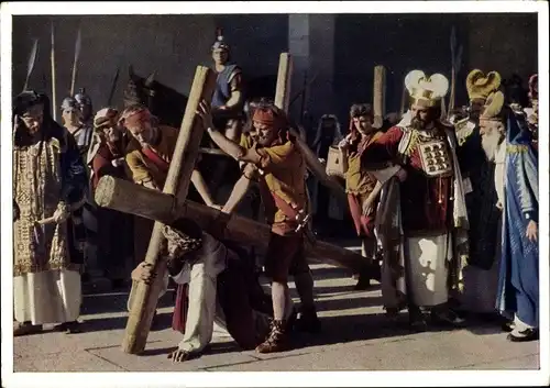 Ak Oberammergau in Oberbayern, Passionsspiele 1934, Kreuzweg