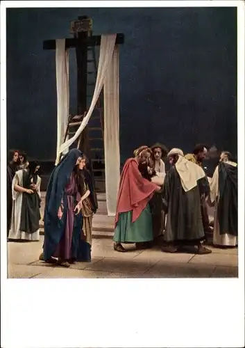 Ak Oberammergau in Oberbayern, Passionsspiele 1934, Grablegung