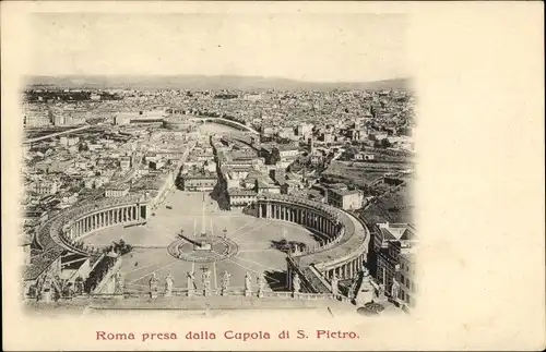 Ak Roma Lazio, Panoramaansicht der Stadt vom Petersdom gesehen