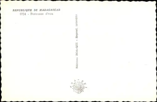 Ak Republique de Madagascar, Porteuses d'eau