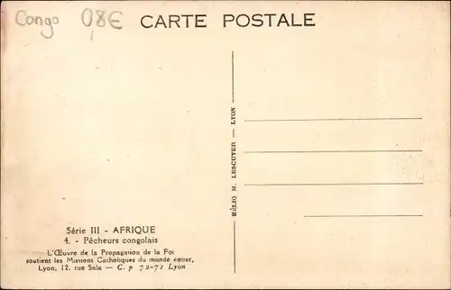 Ak Französisch Kongo, Pecheurs congolais, Fischer, Boote