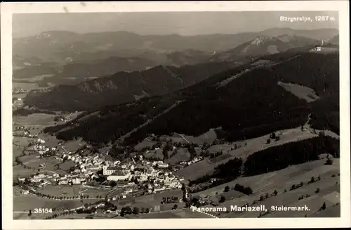 Ak Mariazell Steiermark, Panorama, Bürgeralpe