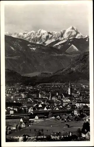 Ak Villach in Kärnten, Ortsansicht mit Mangart