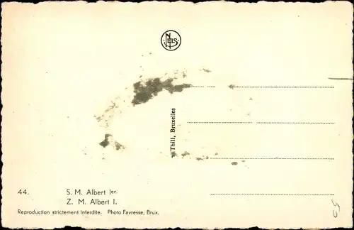 Ak Le Roi Albert 1er, König von Belgien