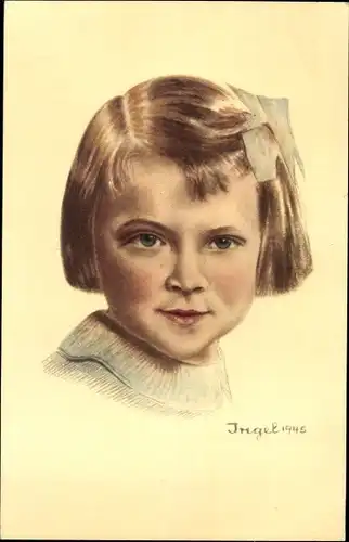 Künstler Ak Ingel, Prinzessin Irene der Niederlande, Kinderportrait