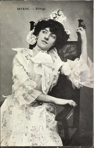 Ak Schauspielerin Iryane, Portrait, Ambigu