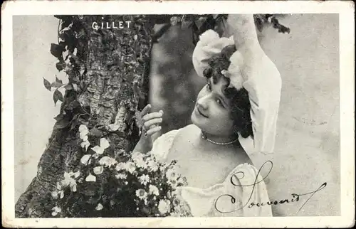 Ak Schauspielerin Gillet, Portrait