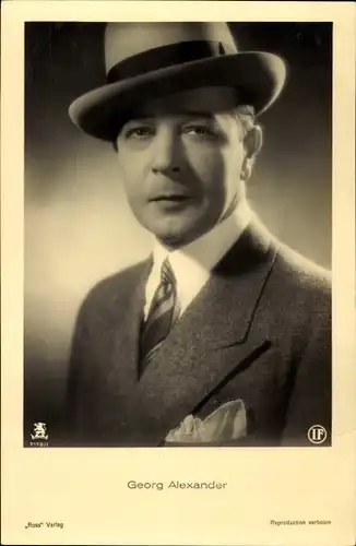 Ak Schauspieler Georg Alexander, Portrait, Hut