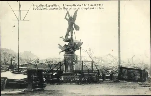 Ak Brüssel, Weltausstellung 1910, Patron St. Michel