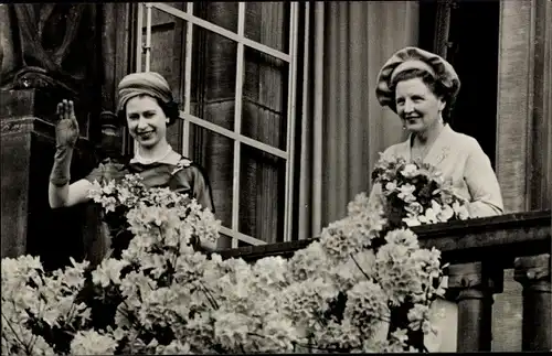 Ak Rotterdam Südholland, Königin Elizabeth von Großbritannien, Juliana der Niederlande, 1958