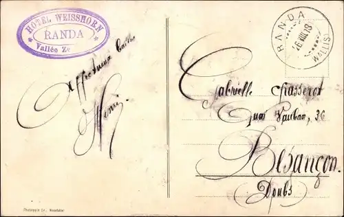 Ak Schweiz, Sur l'alpe, auf hoher Alp, Gebirgslandschaft mit Ziegen