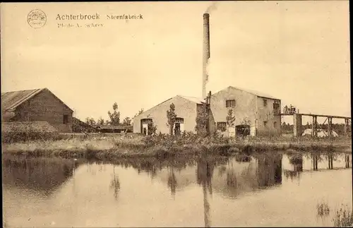 Ak Achterbroek Flandern Antwerpen, Steenfabriek