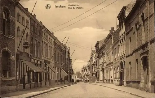 Ak Izegem Iseghem Westflandern, Rue du Marché