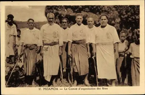 Ak Moamoa Apia Samoa, Le Comité d'organisation des fetes