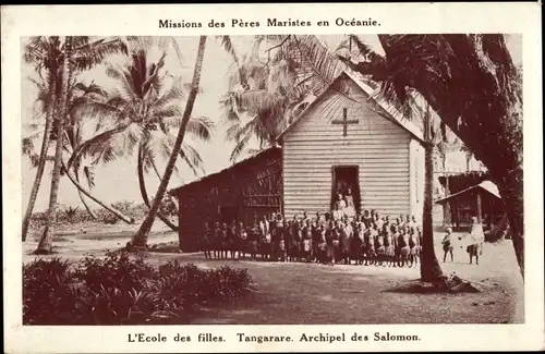 Ak Tangarare Guadalcanal Salomonen Ozeanien, Missions Maristes d'Oceanie, Archipel, Ecole