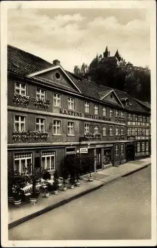 Ak Wernigerode im Harz, Kastens Hotel und Pension