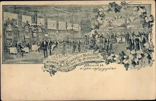 Litho Hamburg, Hamburger Weinhaus, Alter Wall, gegenüber der Börse