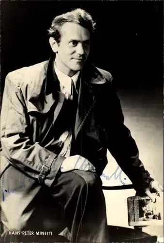 Ak Schauspieler Hans Peter Minetti, Portrait, Autogramm