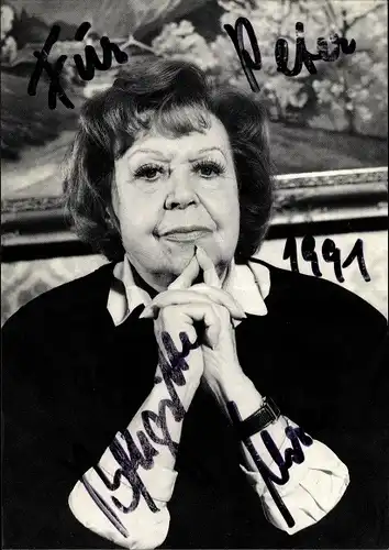 Ak Schauspielerin Brigitte Mira, Autogramm