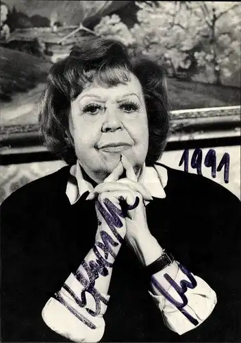 Ak Schauspielerin Brigitte Mira, Autogramm