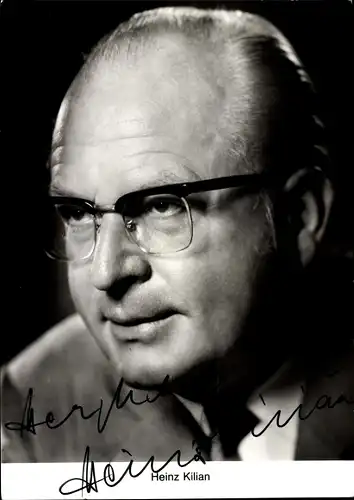 Ak Fernsehmoderator Heinz Kilian, Portrait, Autogramm