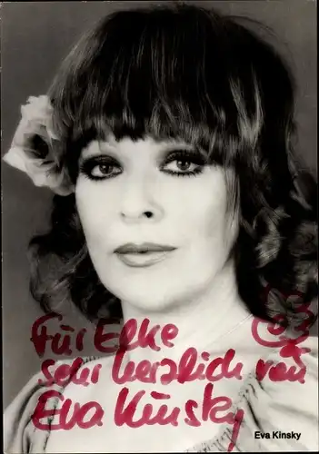 Ak Schauspielerin Eva Kinsky, Portrait, Autogramm