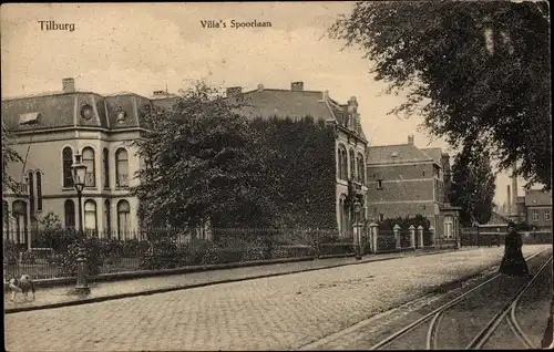 Ak Tilburg Nordbrabant Niederlande, Villa's Spoorlaan