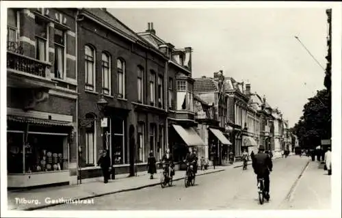 Ak Tilburg Nordbrabant Niederlande, Gasthuisstraat, Geschäfte