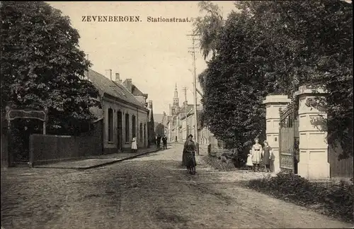 Ak Zevenbergen Nordbrabant, Stationstraat