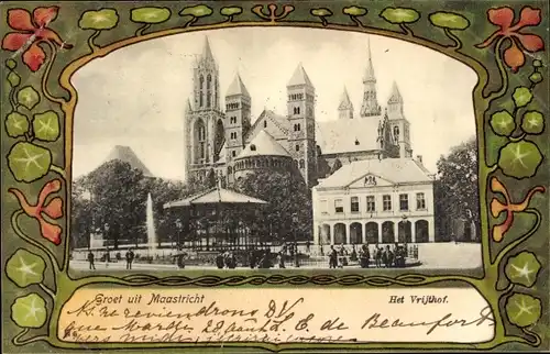Ak Maastricht Limburg Niederlande, Het Vrijthof